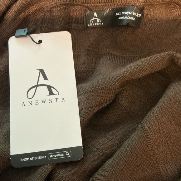 Chic Long Sleeve Brown Dress Size US Large or 8/10 - Picture 10 of 16